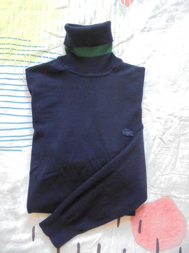 Pull col roulé - , bleu