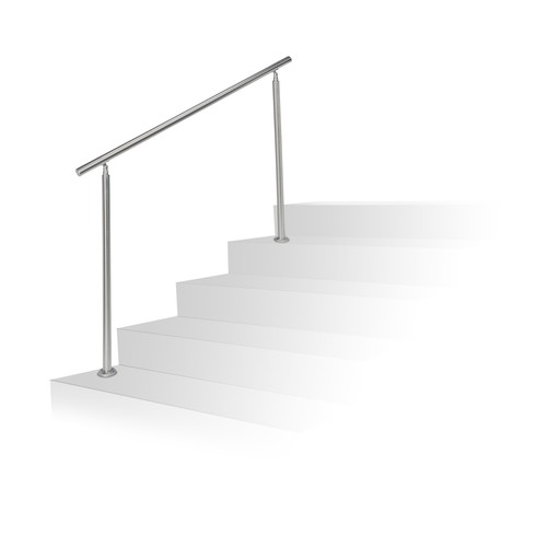 Rampe escalier acier - rampe, en