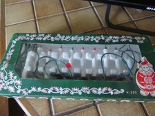 Guirlande électrique de Noël Italy 10 bougies lampes multicolores, vintage