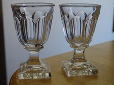 BACCARAT 19th century 2 antique glasses cellar liqueur crystal nap iii ht 7.3 cm