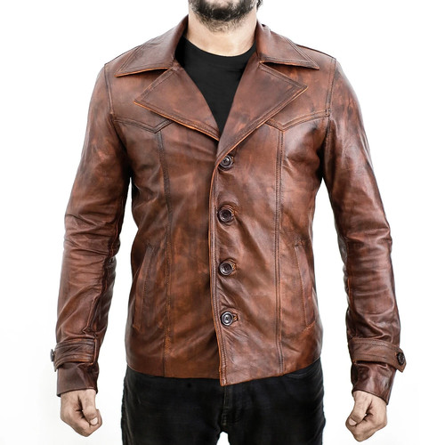 Homme véritable cuir - cuir, veste