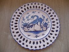 openwork plate martres tolosane ibis blue diameter: 22 cm