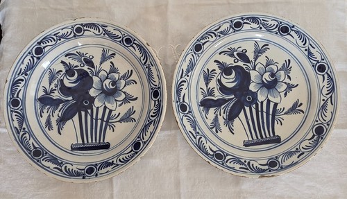 Paire plats faïence de - paire,