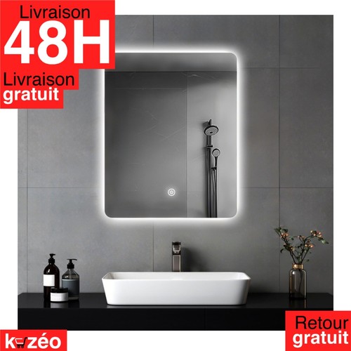 Miroir salle bain led 60x45 - salle,