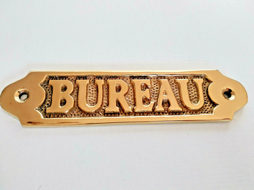 Plaque porte laiton massif - plaque,