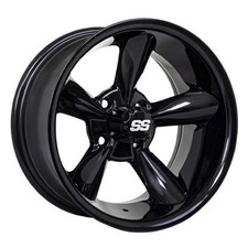 Roues Godfather Noires GTW 14x7 Pour Chariot De Golf | Décalage 3:4 Motif 4/4