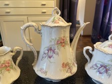 SERVICE à CAFE - PORCELAINE de LIMOGES - MANDAVY de MAVALEIX 1908-1920