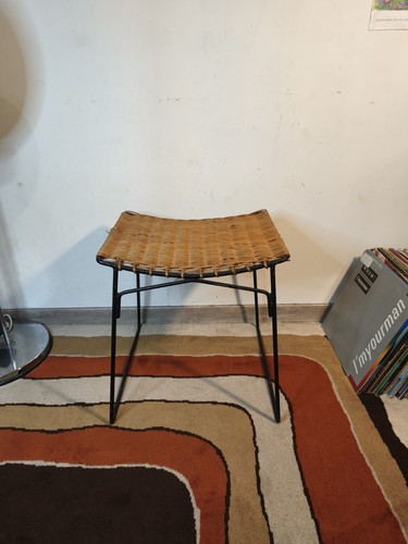 Tabouret rotin vintage - en,