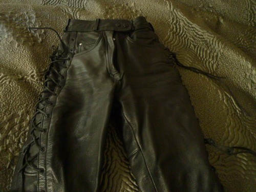 Pantalon cuir noir hein - noir,