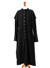 Manteau long femme gris laine