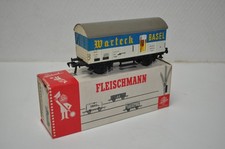 FLEISCHMANN HO WAGON "WARTECK BASEL" EN BOITE CARTON BLANCHE D'ORIGINE REF. 1209