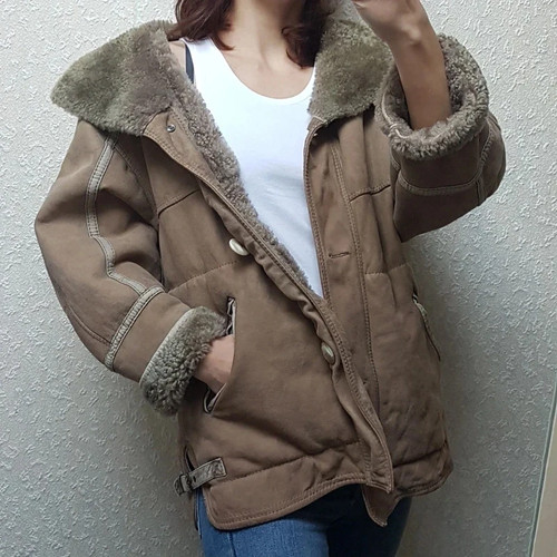 Manteau blouson shearling coat - manteau,