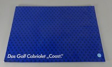 Large brochure VW Golf I convertible-the Golf convertible "Coast" edition 03/1990