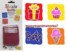 Sizzix Sizzlits Doodle Dies Birthday Set of 4 RETIRED!!