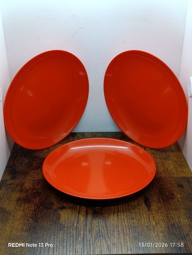 Assiettes vintage orange - 3,