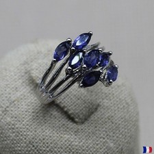 Bague argent 925 Iolite, les