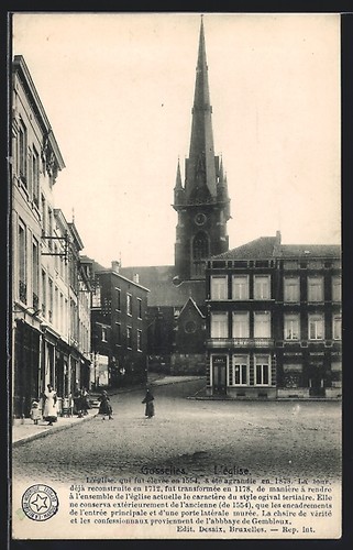 Cpa gosselies eglise - cpa, gosselies,