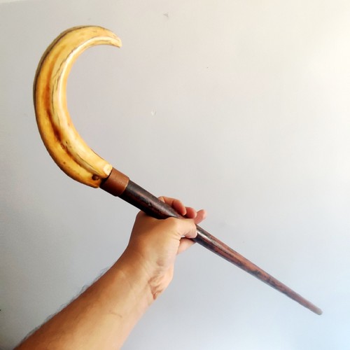 Ancienne canne manche dent - ancienne,