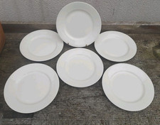 LOT DE 6 ASSIETTES BLANCHES ANCIENNES DIGOIN SARREGUEMINES  22.5  CM