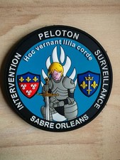 écusson de collection Gendarmerie PSI SABRE Orléans BLEU CLAIR