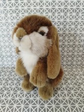 Peluche doudou lapin marron