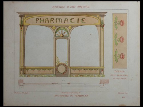 Devanture magasin art nouveau - devanture,