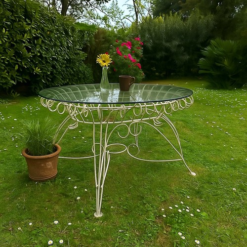 Table jardin vintage fer - de,