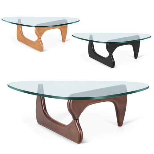 Glass coffee table with - coffee,