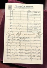Queens Of The Stone Age *Band Autographed* Sheet Music Poster Catacombs 2025