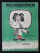 Protège cahier SCHNEIDER radio télévision clown cirque circus copybook