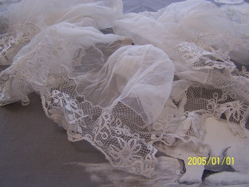 Dentelle ancienne tulle - dentelle,