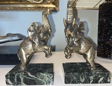 FONTINELLE Louis (1886-1964) Serre-livres art déco en bronze signés