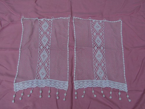 Paire rideau ancien filet - ,