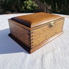 Coffret Ancien Boîte À Bijoux En Bois De Chêne Massif Début 20ème Bureau, Jeux. 
