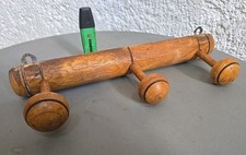 porte manteau mural à 3 patères en bois imitation bambou Vintage Ancien 