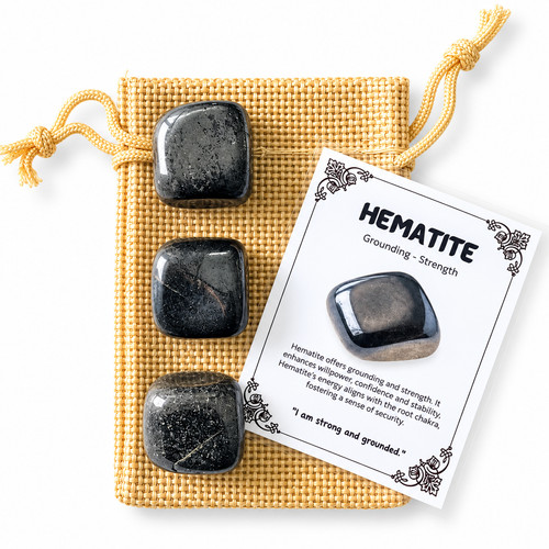 Hématite naturelle lot 3 - de,