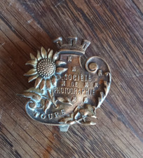 Ancienne Broche Pince Cravate Société de Photographie Tours Insigne NO Médaille