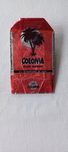 Ancienne sachet café colonia - café,