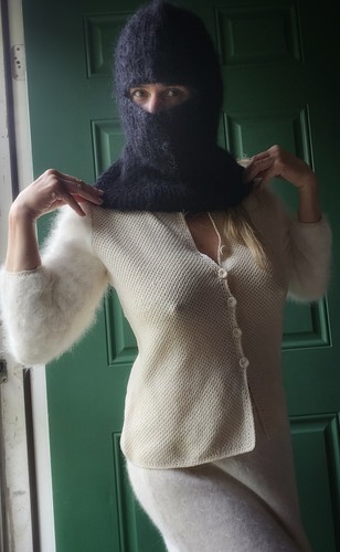 Handknit fuzzy mohair - handknit,