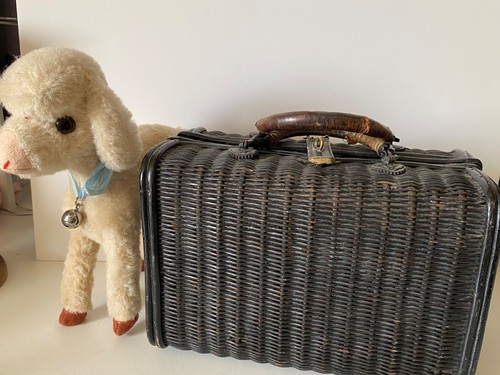 Ancien panier valise osier - ancien,