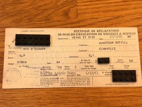 Document administratif simca - document,