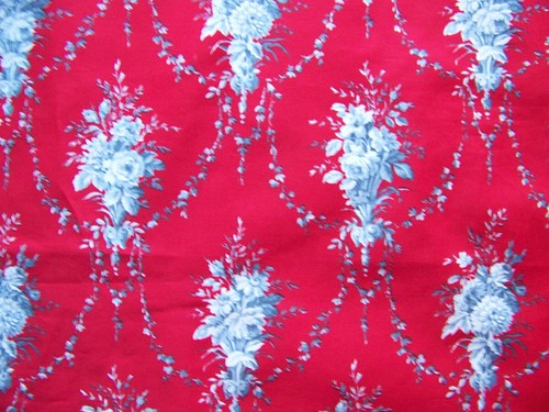 Ancien coupon tissu jolies - ancien,