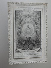 image pieuse canivet dentelle la sainte hostie et le divin enfant letaille 1027