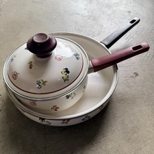Vintage Villeroy and Boch Petite Fleur Enamel Pots