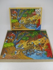 DV12335 RAVENSBURGER PUZZLE THE SMURFS 100 PIECES COMPLETE 36x26 cm