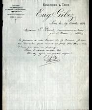 SENS (89) FACTORIES SAWMILL MONTSALE & ENTRE-DEUX-VANNES / BARK TAN "GIBEZ" 1894