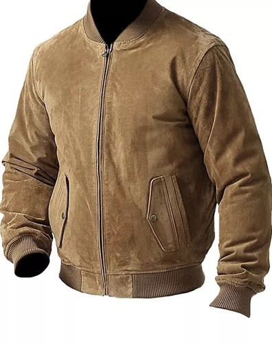 Blouson bomber homme - daim, cuir