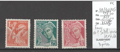 France yvert 411 412 - yvert,