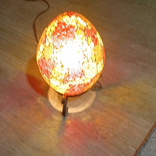 Lampe table verre globe - lampe,