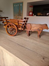 Wooden Craft Beef Cart - 80cm - Rustic Decorative Object -...